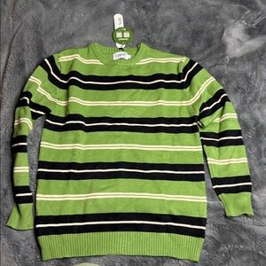 New OXKNIT Sweater S Green Navy Blue